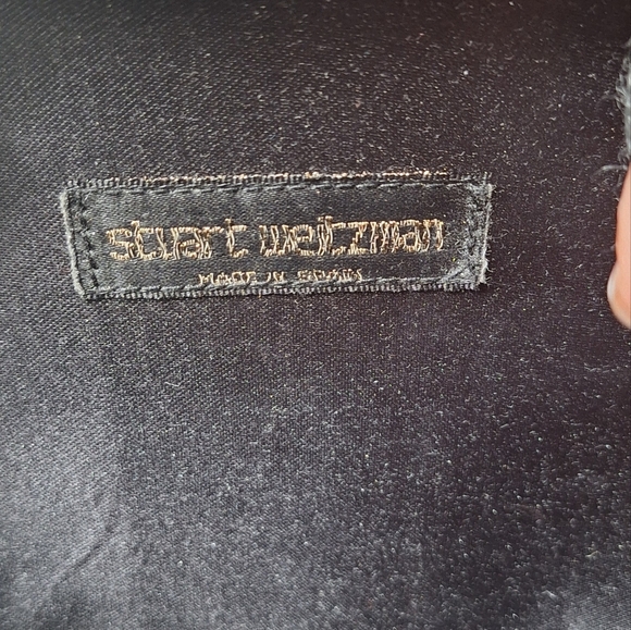 Vintage Stuart Weiztman Gray W/Sparkle Snap Closure Clam Shell Shoulder Bag - Picture 3 of 8